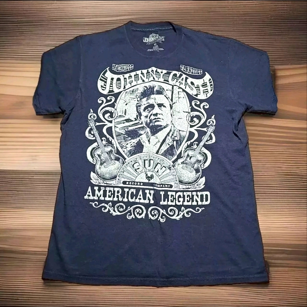 Johnny Cash TShirt Sun Record Nashville Tennessee Country Music Medium 29x21"